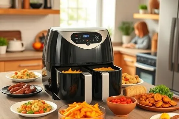 Iso airfryer perheen keittiössä